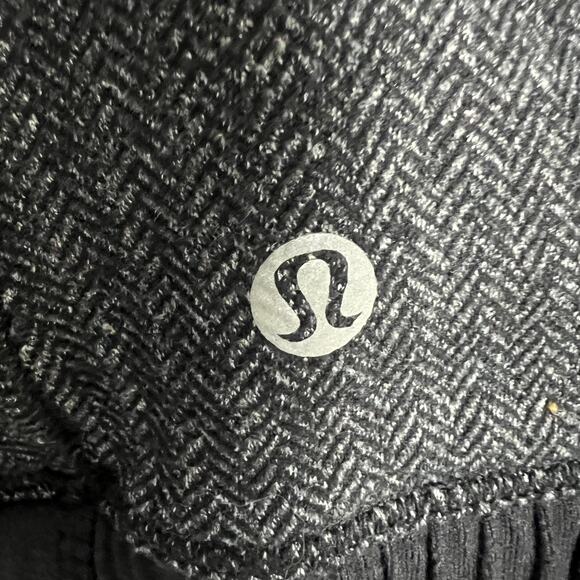 Lululemon Women's Size 4 Think Fast Hoodie Heathered Herringbone Black - Picture 7 of 11